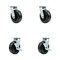 Service Caster 6 Inch Phenolic Swivel Caster Set with Roller Bearings 2 Brakes SCC-30CS620-PHR-2-TLB-2 - alternate 5